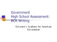 Government High School Assessment: BCR Writing PowerPoint PPT Presentation