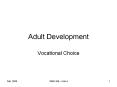 Adult Development PowerPoint PPT Presentation