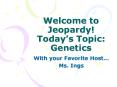 Welcome to Jeopardy! Today PowerPoint PPT Presentation