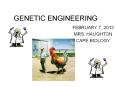 GENETIC ENGINEERING PowerPoint PPT Presentation