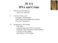 JS 111 DNA and Crime PowerPoint PPT Presentation