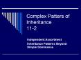 Complex%20Patters%20of%20Inheritance%2011-2 PowerPoint PPT Presentation