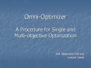 Omni-Optimizer A Procedure for Single and Multi-objective Optimization