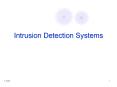 Intrusion Detection Systems PowerPoint PPT Presentation