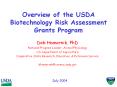 Overview of the USDA Biotechnology Risk Assessment Grants Program PowerPoint PPT Presentation