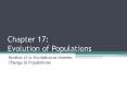 Chapter 17: Evolution of Populations PowerPoint PPT Presentation