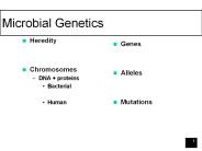 Microbial Genetics