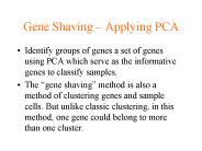 Gene Shaving 