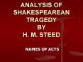 ANALYSIS OF SHAKESPEAREAN TRAGEDY BY H. M. STEED PowerPoint PPT Presentation