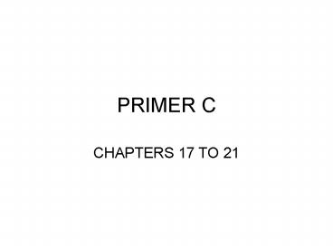 PRIMER C