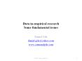 Data in empirical research Some fundamental issues PowerPoint PPT Presentation