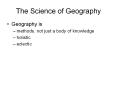 The Science of Geography PowerPoint PPT Presentation
