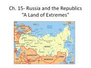 Ch. 15- Russia and the Republics 