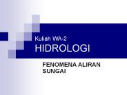 Kuliah WA-2 HIDROLOGI