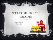 Welcome to 3rd Grade!