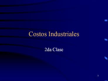 Costos Industriales