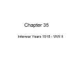 Interwar Years 1918 - WW II PowerPoint PPT Presentation