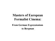 Masters of European Formalist Cinema: