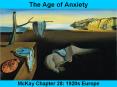 The Age of Anxiety PowerPoint PPT Presentation