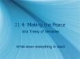 11.4: Making the Peace PowerPoint PPT Presentation