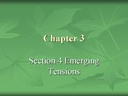 Section 4 Emerging Tensions