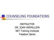 COUNSELING FOUNDATIONS