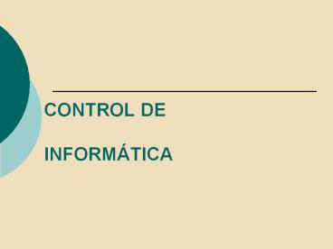 CONTROL DE  INFORM