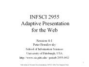 INFSCI%202955%20Adaptive%20Presentation%20for%20the%20Web