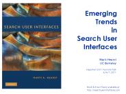 Emerging Trends in Search User Interfaces