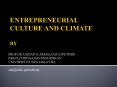 ENTREPRENEURIAL CULTURE AND CLIMATE BY PowerPoint PPT Presentation