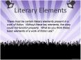 Literary Elements PowerPoint PPT Presentation