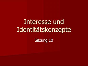 Sitzung 10