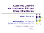 Autonomy-Oriented Mechanisms for Efficient Energy Distribution