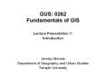 GUS: 0262 Fundamentals of GIS PowerPoint PPT Presentation