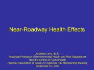 Near-Roadway Health Effects