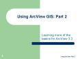 Using ArcView GIS: Part 2 PowerPoint PPT Presentation