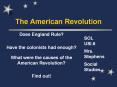 The American Revolution PowerPoint PPT Presentation