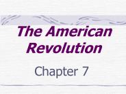 The American Revolution