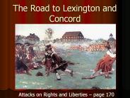 The Road to Lexington and Concord