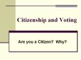 Citizenship and Voting PowerPoint PPT Presentation