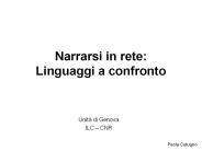 Narrarsi in rete: Linguaggi a confronto