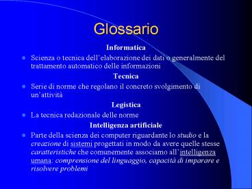 Glossario
