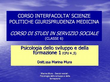 CORSO INTERFACOLTA