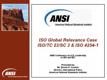 ANSI Conference on U.S. Leadership