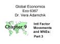 Global Economics Eco 6367 Dr. Vera Adamchik PowerPoint PPT Presentation