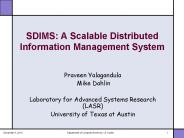 SDIMS: A Scalable Distributed Information Management System
