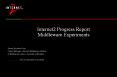 Internet2 Progress Report Middleware Experiments PowerPoint PPT Presentation
