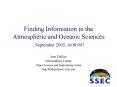 Finding Information in the Atmospheric and Oceanic Sciences  September 2005, AOS 907 PowerPoint PPT Presentation