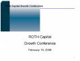 Roth Capital Growth Conference PowerPoint PPT Presentation