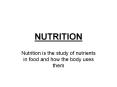 NUTRITION PowerPoint PPT Presentation